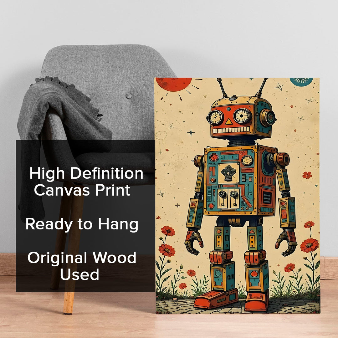 Nostalgic Android Wall Art Painting, HD Canvas Print, Framed, Ready to Hang. (POMWA310)
