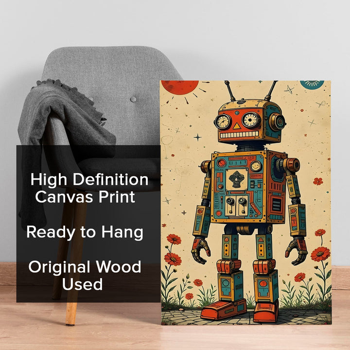 Nostalgic Android Wall Art Painting, HD Canvas Print, Framed, Ready to Hang. (POMWA310)