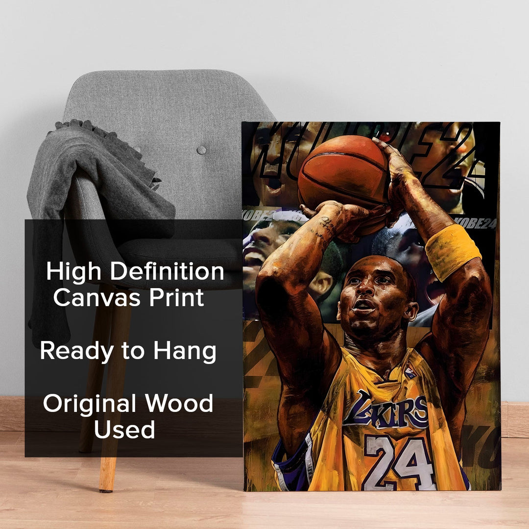 The Mamba Legacy Wall Art Painting, HD Canvas Print, Framed, Ready to Hang. (POMWA287)