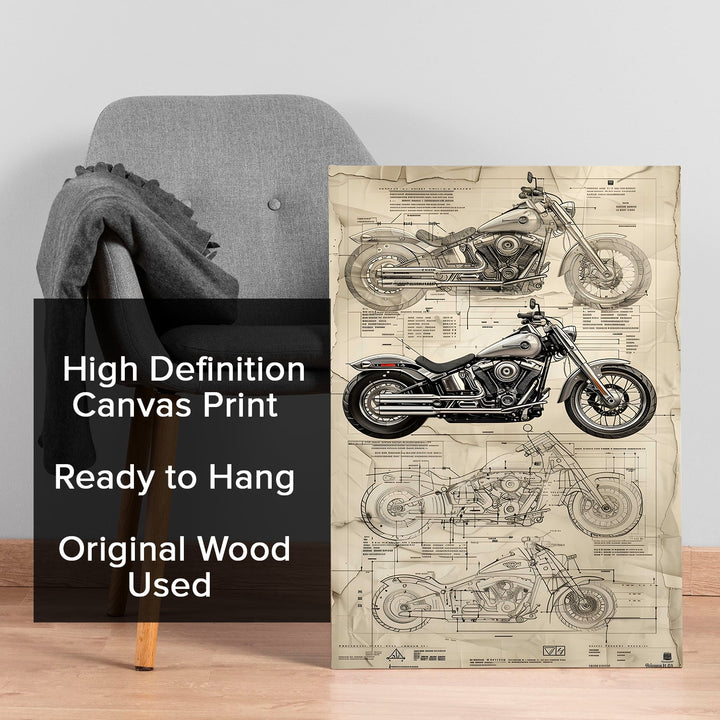 Ride in Detail Wall Art Painting, HD Canvas Print, Framed, Ready to Hang. (POMWA210)