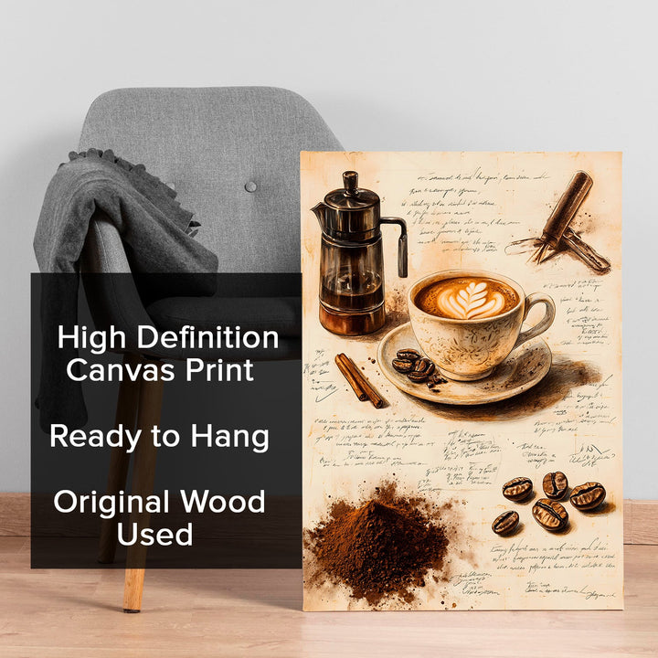 Brewing Perfection Wall Art Painting, HD Canvas Print, Framed, Ready to Hang. (KTCWA63)
