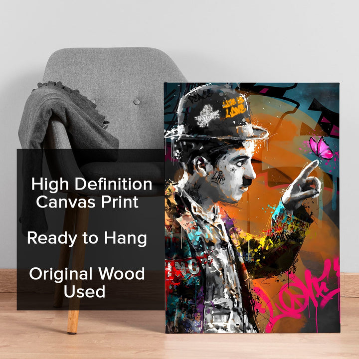 The Color of Chaplin Wall Art Painting, HD Canvas Print, Framed, Ready to Hang. (POMWA265)