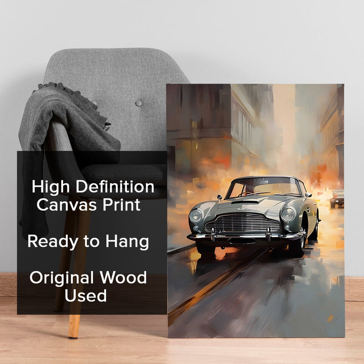 Silhouette of Speed Wall Painting, HD Canvas Print, Framed, Ready to Hang. (POMWA203)