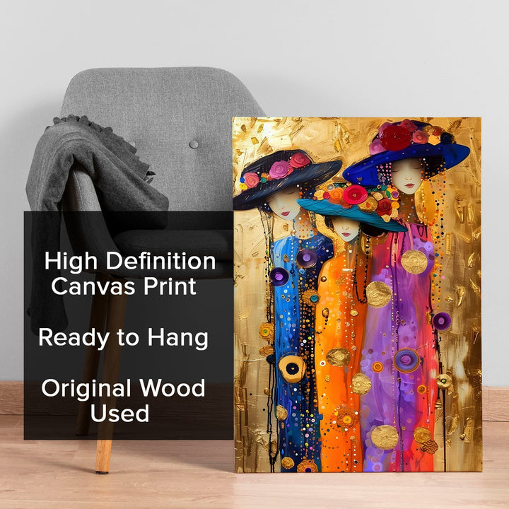 The Hat Affair Wall Art Painting, HD Canvas Print, Framed, Ready to Hang. (AMWA12)