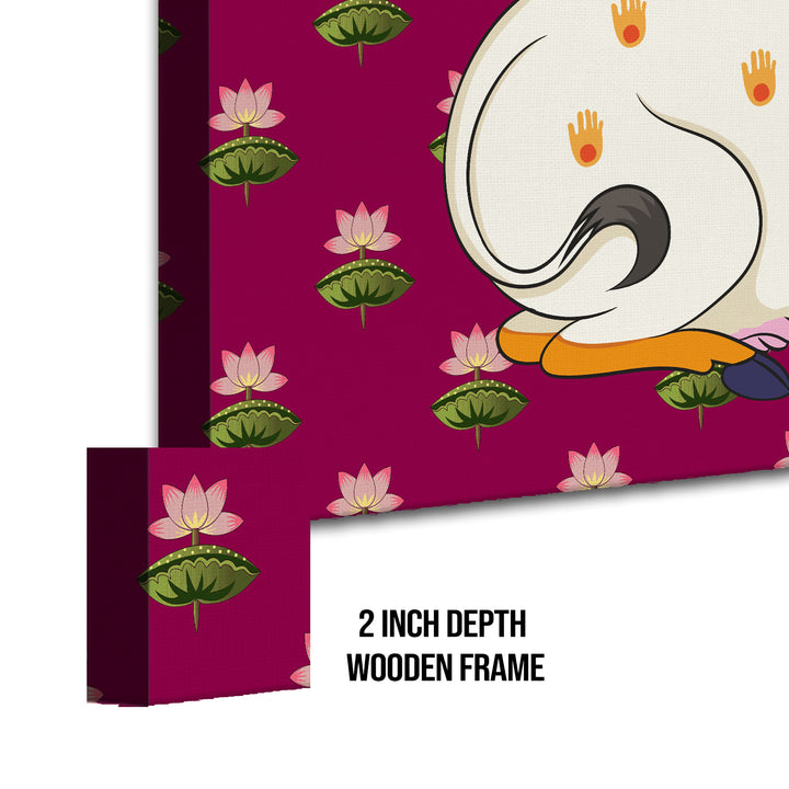 Indian Traditional Pichwai Wall Art Canvas Painting for Home Decor (PICHWA09)