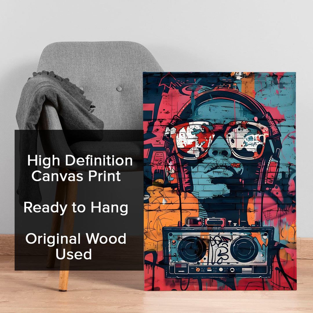 Old School Flow Wall Art Painting, HD Canvas Print, Framed, Ready to Hang. (POMWA274)