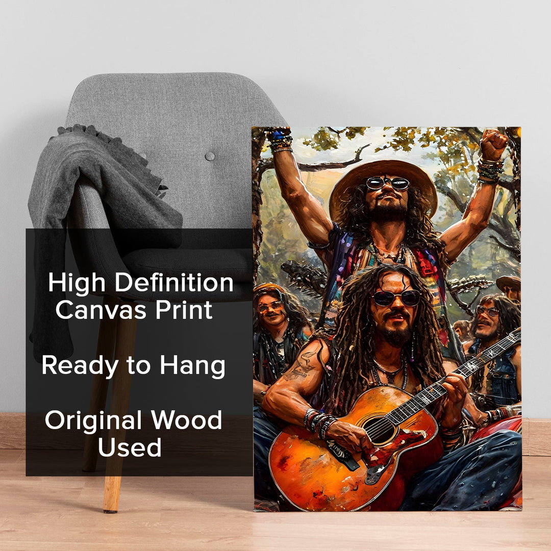 Harmonic Rebellion Wall Art Painting, HD Canvas Print, Framed, Ready to Hang. (POMWA298)