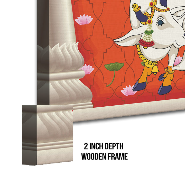 Indian Traditional Pichwai Wall Art Canvas Painting for Home Decor (PICHWA13)