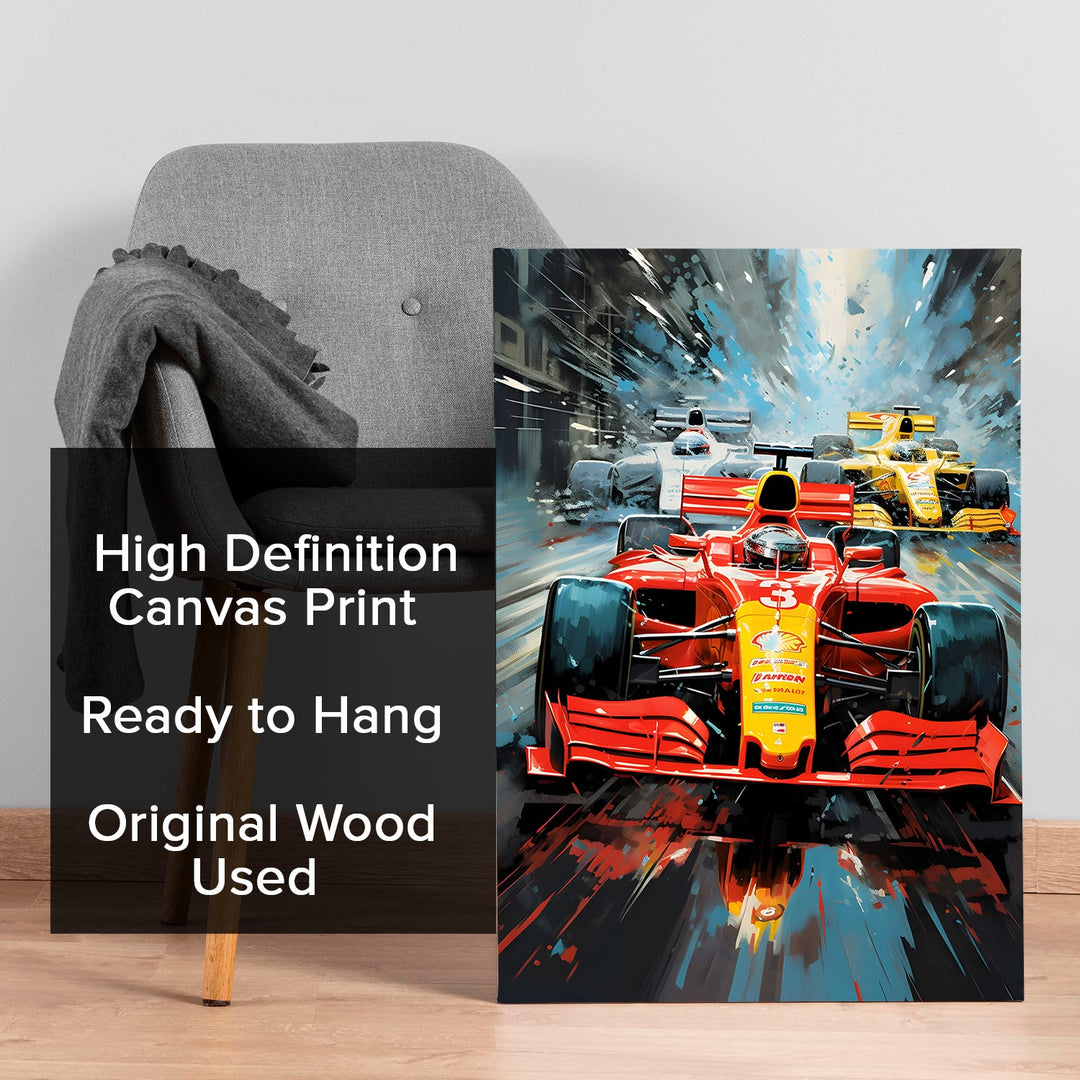 Race Day Glory Wall Art Painting, HD Canvas Print, Framed, Ready to Hang. (POMWA214)