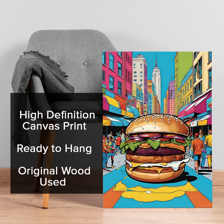 Pop-Bite Culture Wall Art Painting, HD Canvas Print, Framed, Ready to Hang. (POMWA257)