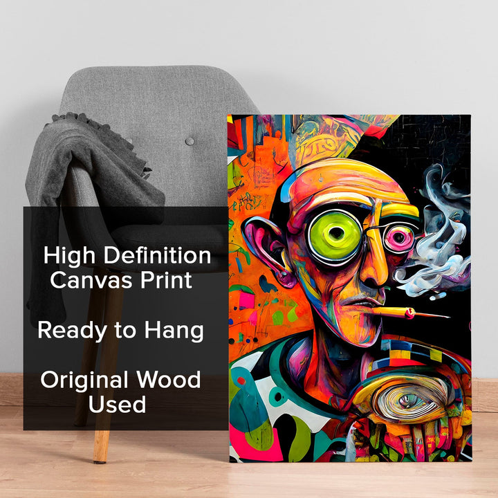 Pop Brainstorm Wall Art Painting, HD Canvas Print, Framed, Ready to Hang. (POMWA255)