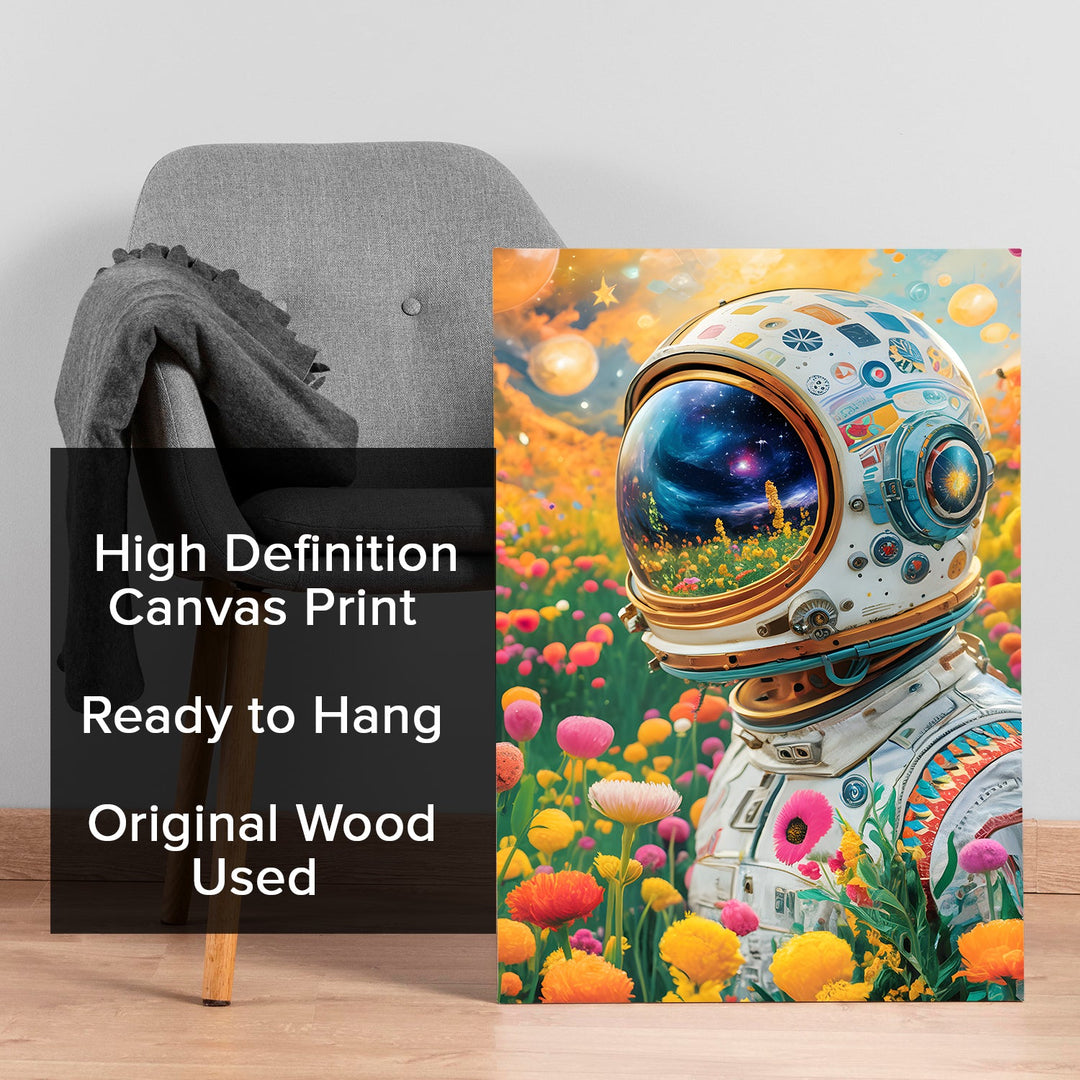 Cosmic Bloom Wall Art Painting, HD Canvas Print, Framed, Ready to Hang. (POMWA73)