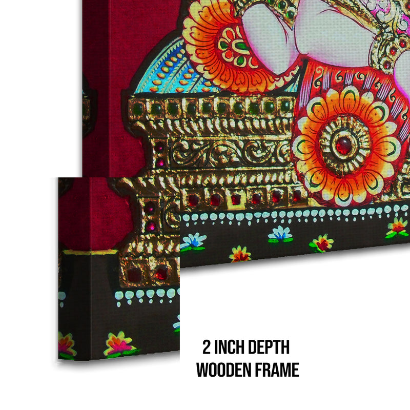 Tanjore Framed Wall Art Large Size Canvas Painting For Home Decoration