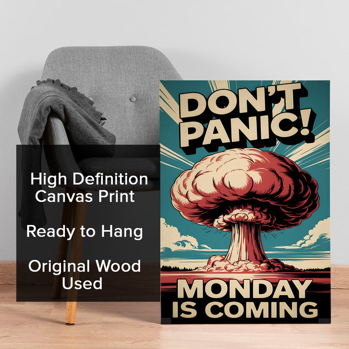 The Monday Explosion Wall Art Painting, HD Canvas Print, Framed, Ready to Hang. (MOWA96)