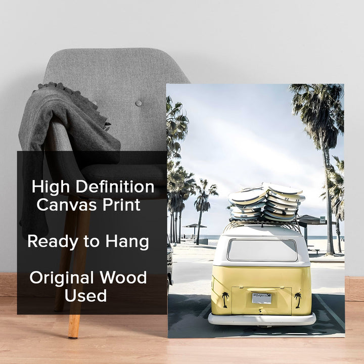 California Dreaming Wall Art Painting, HD Canvas Print, Framed, Ready to Hang. (VINWA154)