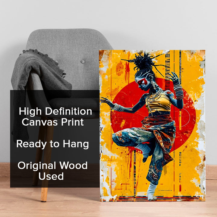 Tribal Grace Wall Art Painting, HD Canvas Print, Framed, Ready to Hang. (POMWA243)
