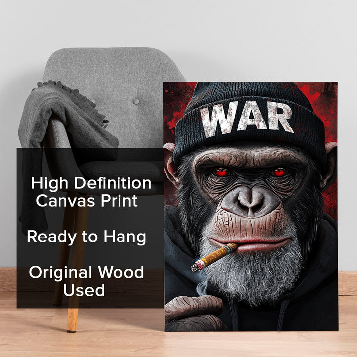 Rebel Smoke Wall Art Painting, HD Canvas Print, Framed, Ready to Hang. (POMWA90)