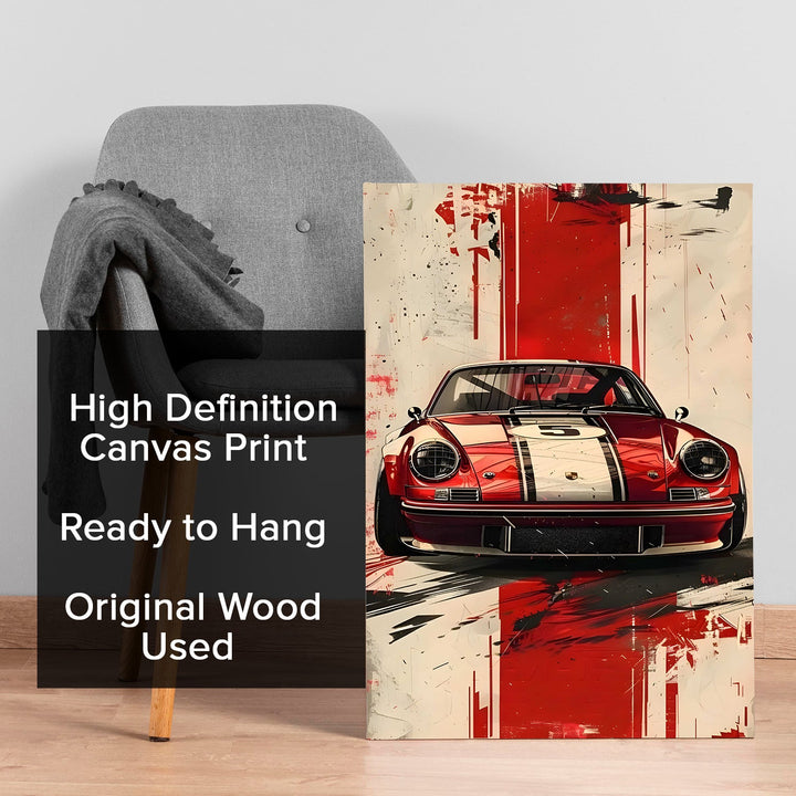 Porsche Tribute Wall Art Painting, HD Canvas Print, Framed, Ready to Hang. (POMWA220)