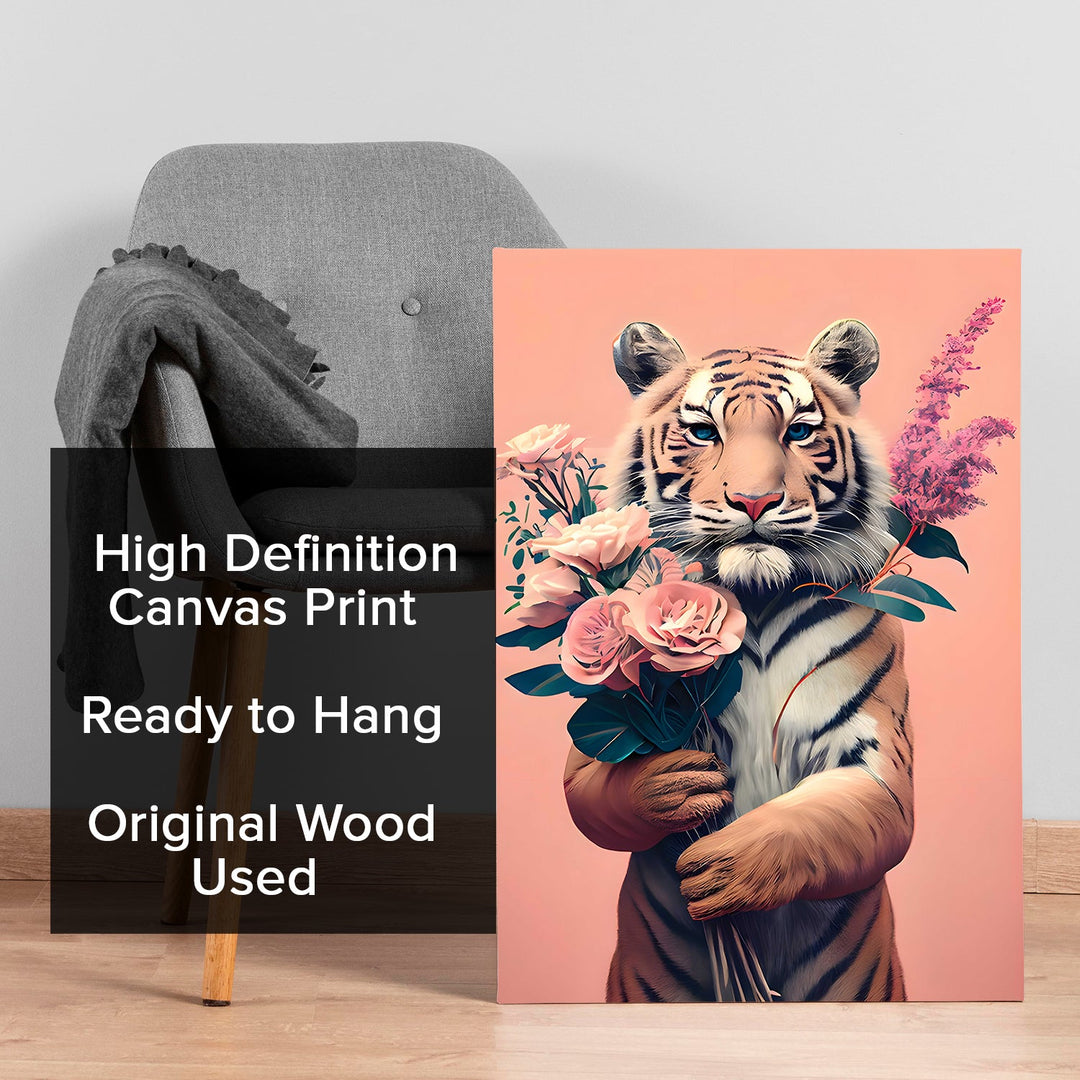 Tamed by Love Wall Art Painting, HD Canvas Print, Framed, Ready to Hang. (POMWA164)