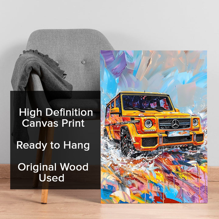 G-Wagon Thunder Wall Art Painting, HD Canvas Print, Framed, Ready to Hang. (POMWA207)