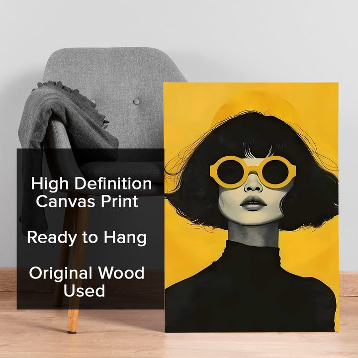 Sunglass Muse Wall Art Painting, HD Canvas Print, Framed, Ready to Hang. (POMWA246)