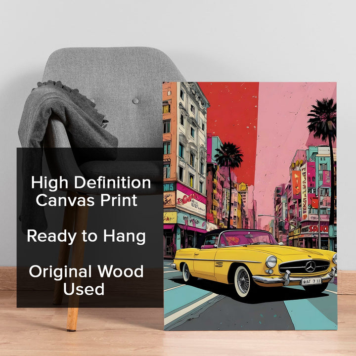 Urban Retroscape Wall Painting, HD Canvas Print, Framed, Ready to Hang. (POMWA202)