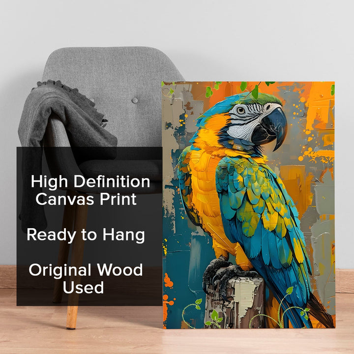 Perched in Paradise Wall Art Painting, HD Canvas Print, Framed, Ready to Hang. (ABMWA127)