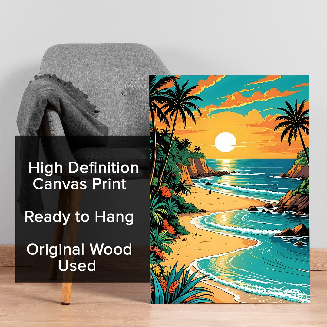 Waves of Peace Wall Art Painting, HD Canvas Print, Framed, Ready to Hang. (AMWA52)