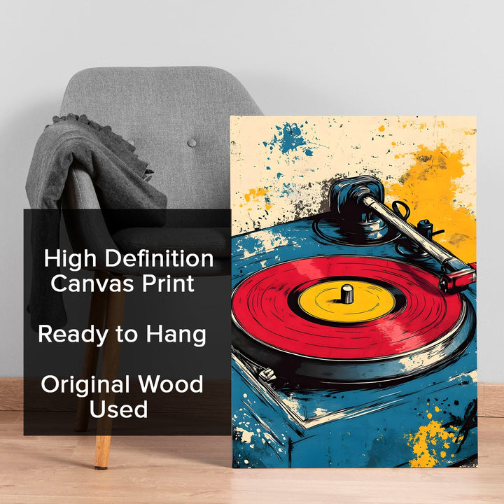 The Sound of Retro Wall Art Painting, HD Canvas Print, Framed, Ready to Hang. (POMWA303)