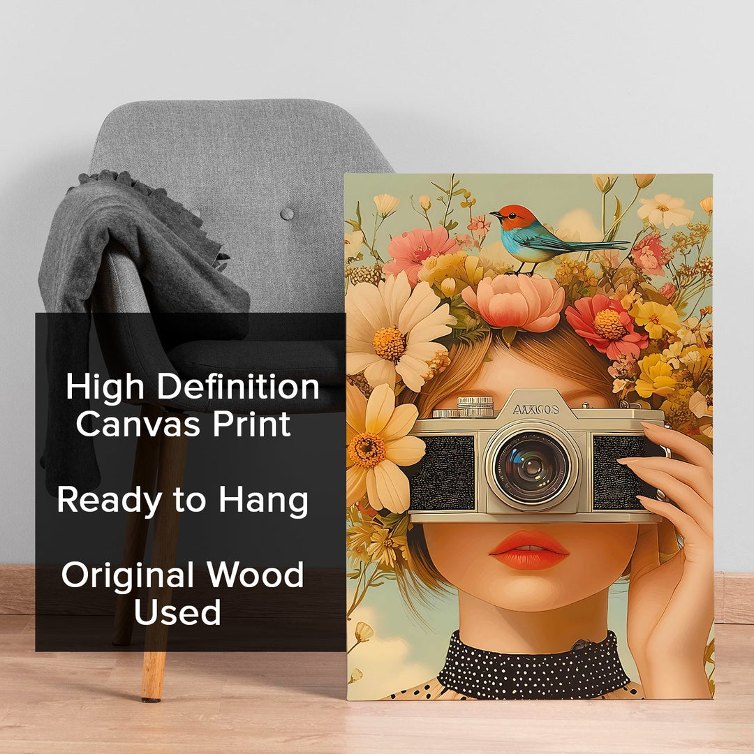 Captured in Bloom Wall Art Painting, HD Canvas Print, Framed, Ready to Hang. (POMWA234)