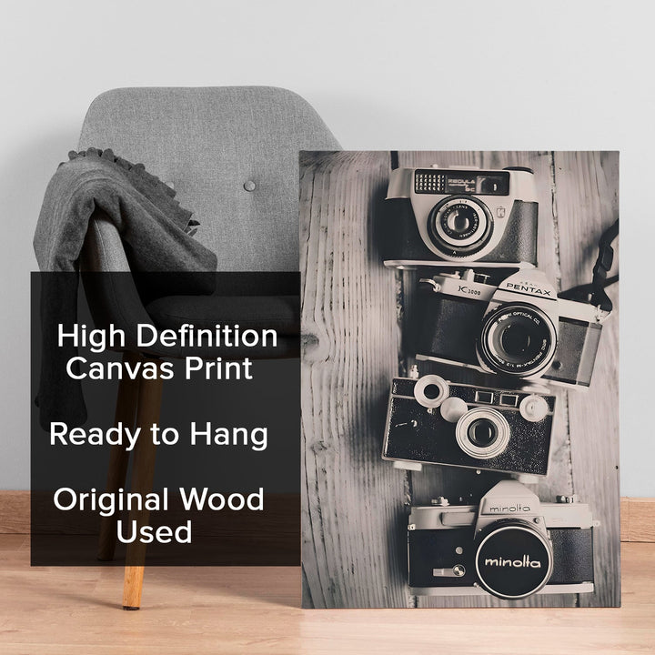 Shutter Nostalgia Wall Art Painting, HD Canvas Print, Framed, Ready to Hang. (POMWA314)