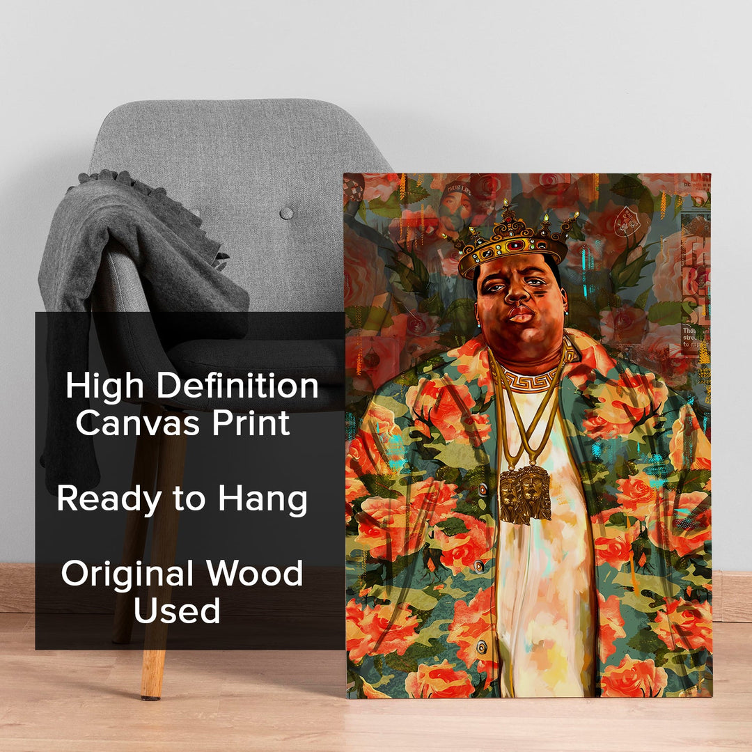 Floral Royalty – Urban Hip-Hop Portrait  Wall Art, HD Canvas Print, Framed, Ready to Hang. (POMWA332)