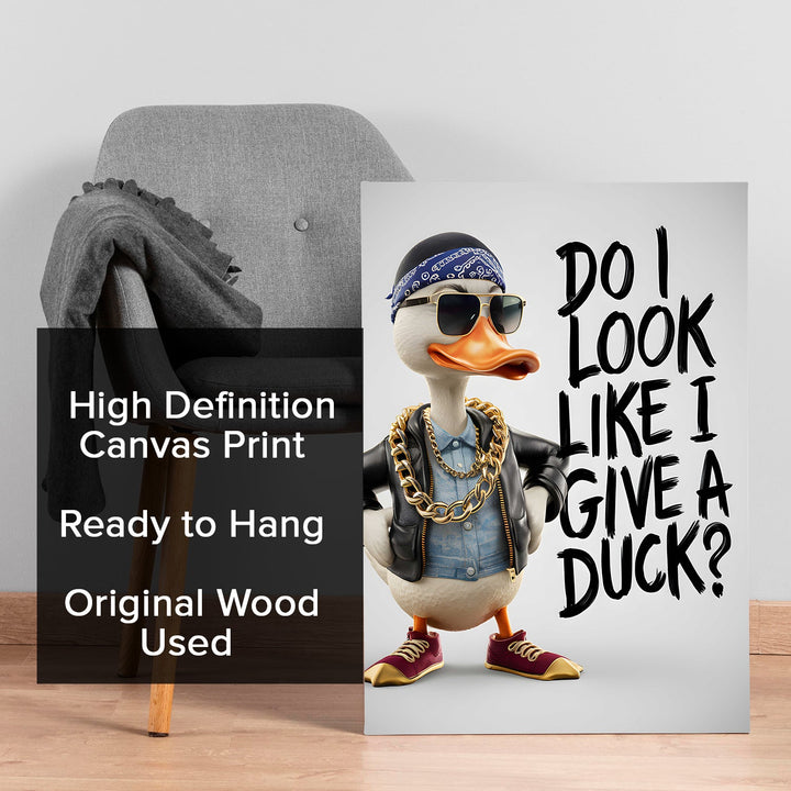 The Savage Quack Wall Art Painting, HD Canvas Print, Framed, Ready to Hang. (POMWA186)