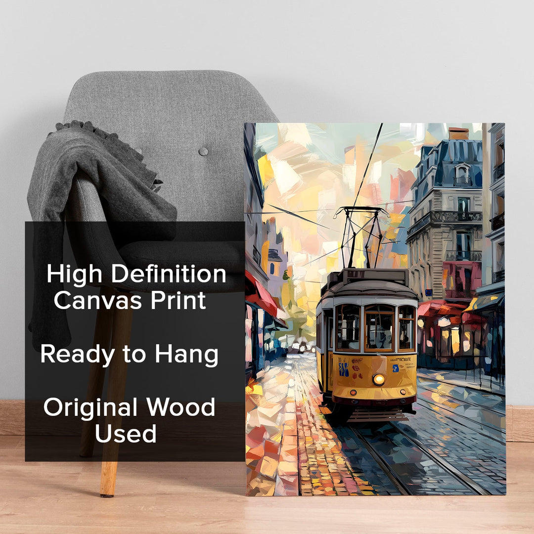 Parisian Pulse Wall Art Painting, HD Canvas Print, Framed, Ready to Hang. (POMWA184)