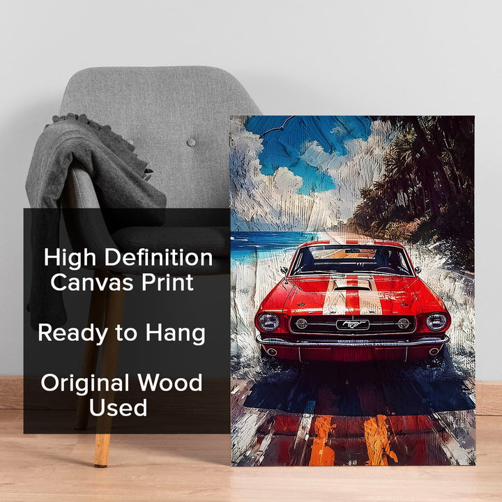 Coastal Muscle Wall Painting, HD Canvas Print, Framed, Ready to Hang. (POMWA205)