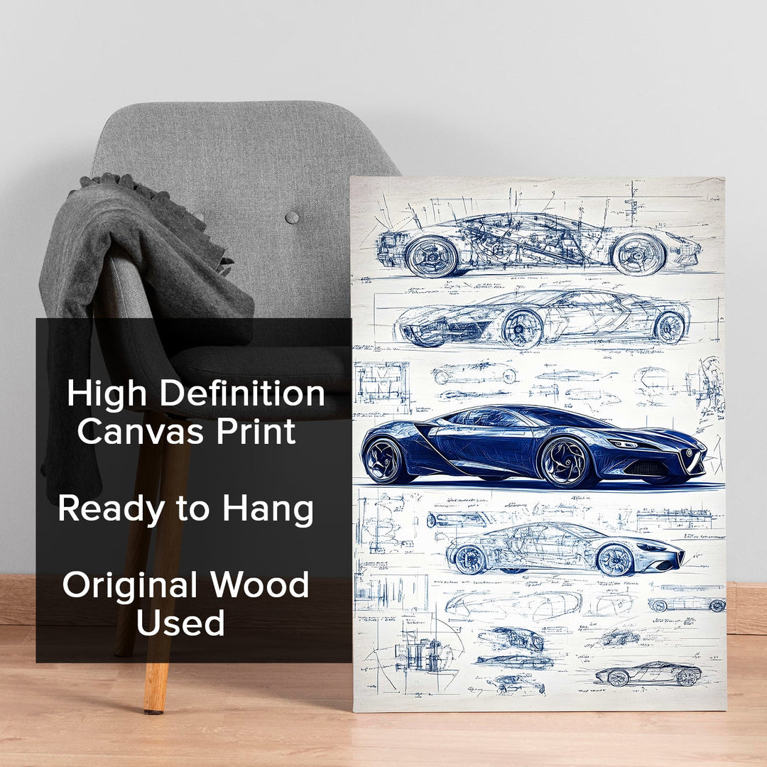 Vision to Velocity Wall Art Painting, HD Canvas Print, Framed, Ready to Hang. (POMWA219)