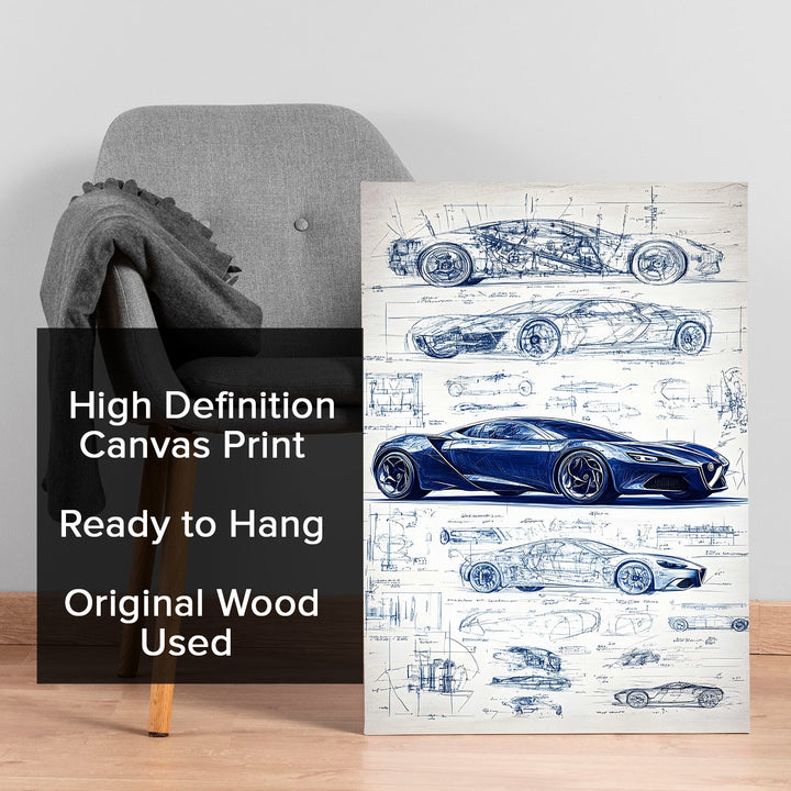 Vision to Velocity Wall Art Painting, HD Canvas Print, Framed, Ready to Hang. (POMWA219)