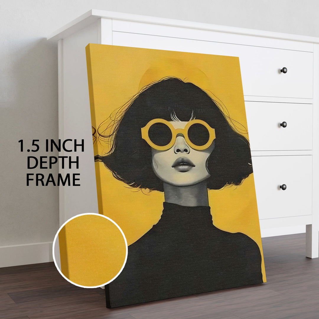Sunglass Muse Wall Art Painting, HD Canvas Print, Framed, Ready to Hang. (POMWA246)
