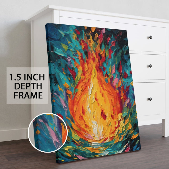 Eternal Flame Wall Art Painting, HD Canvas Print, Framed, Ready to Hang. (AMWA72)