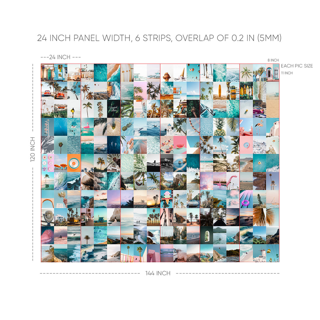 Tropical Escape – Beach Collage Wallpaper Mural (PATCH006)