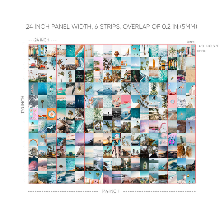 Tropical Escape – Beach Collage Wallpaper Mural (PATCH006)