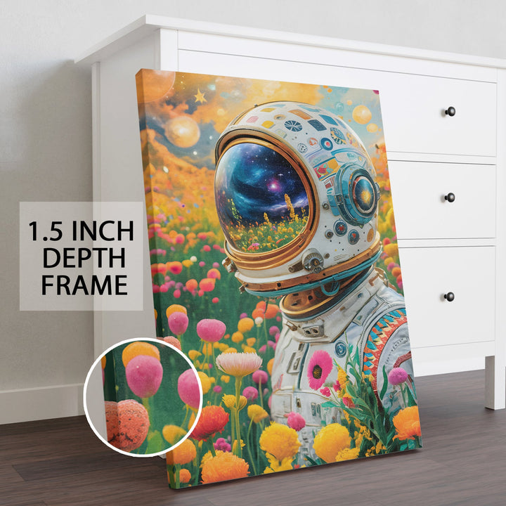 Cosmic Bloom Wall Art Painting, HD Canvas Print, Framed, Ready to Hang. (POMWA73)
