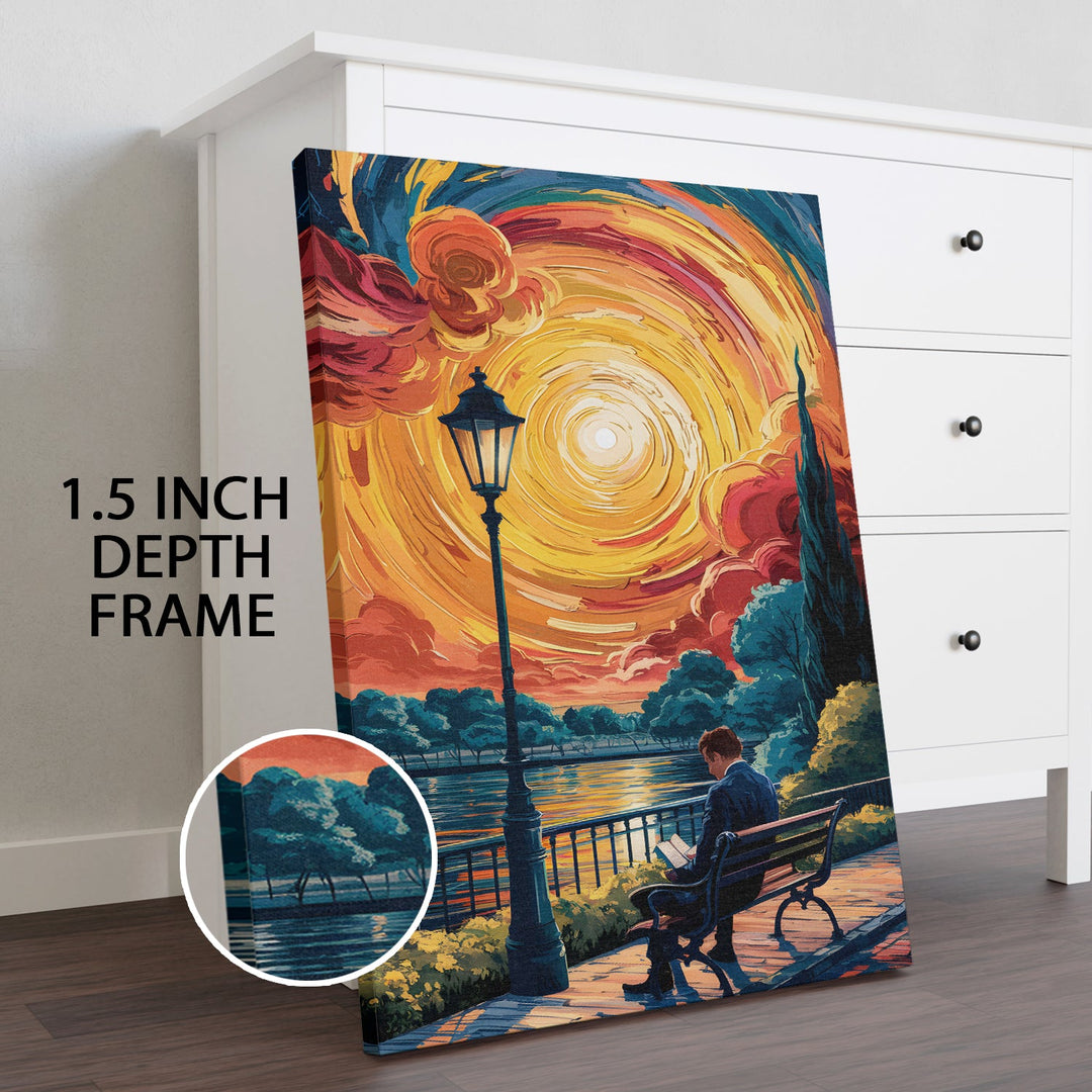 Whirlwind of Thought Wall Art Painting, HD Canvas Print, Framed, Ready to Hang. (POMWA174)