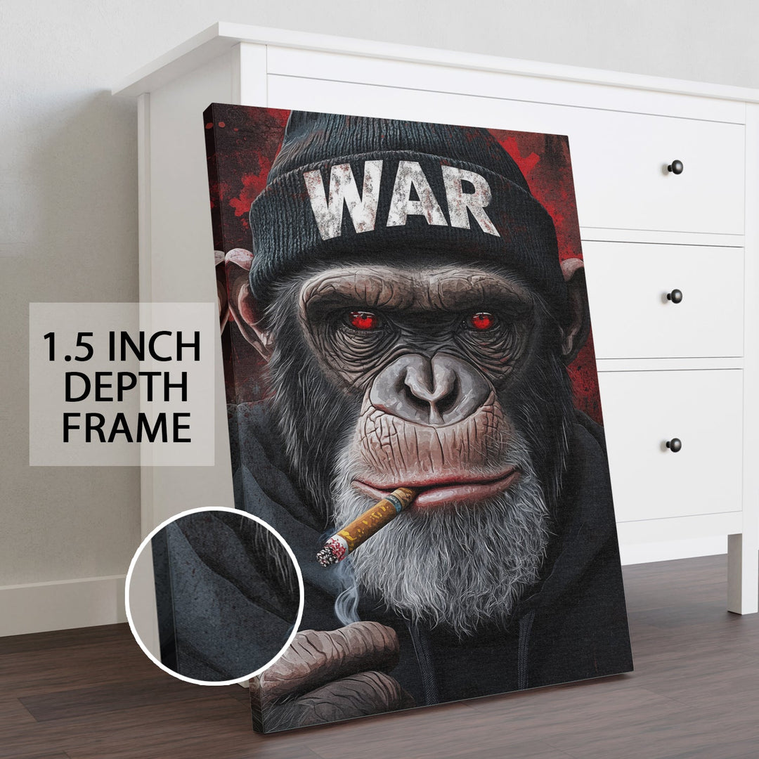Rebel Smoke Wall Art Painting, HD Canvas Print, Framed, Ready to Hang. (POMWA90)