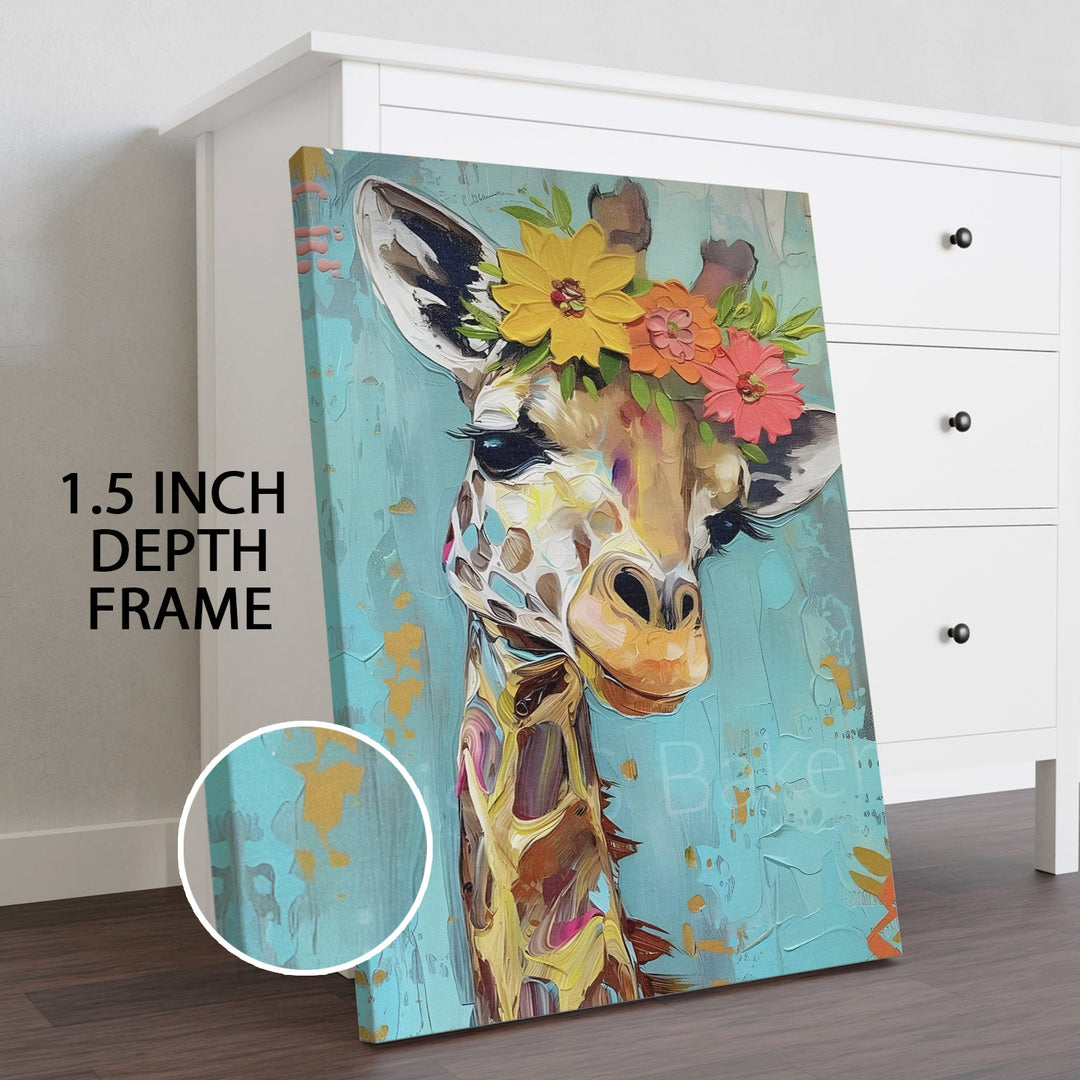 Safari Chic Wall Art Painting, HD Canvas Print, Framed, Ready to Hang. (POMWA106)