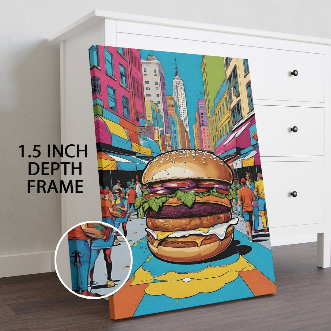 Pop-Bite Culture Wall Art Painting, HD Canvas Print, Framed, Ready to Hang. (POMWA257)