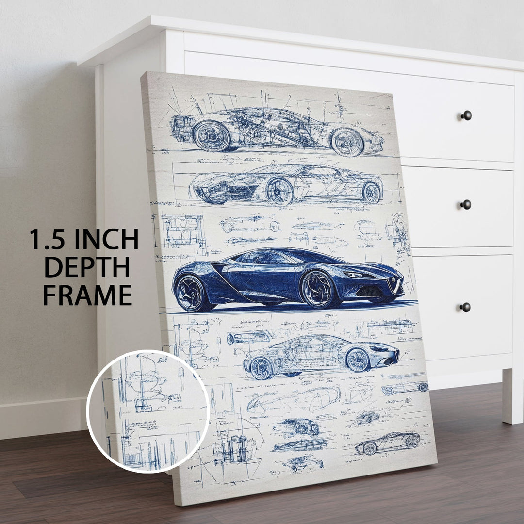 Vision to Velocity Wall Art Painting, HD Canvas Print, Framed, Ready to Hang. (POMWA219)