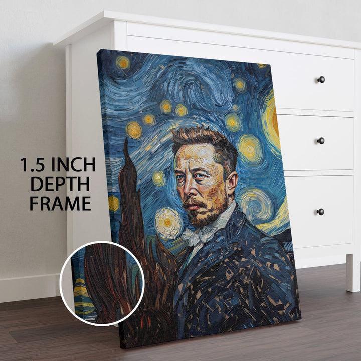 Starry Visionary Wall Art Painting, HD Canvas Print, Framed, Ready to Hang. (POMWA296)