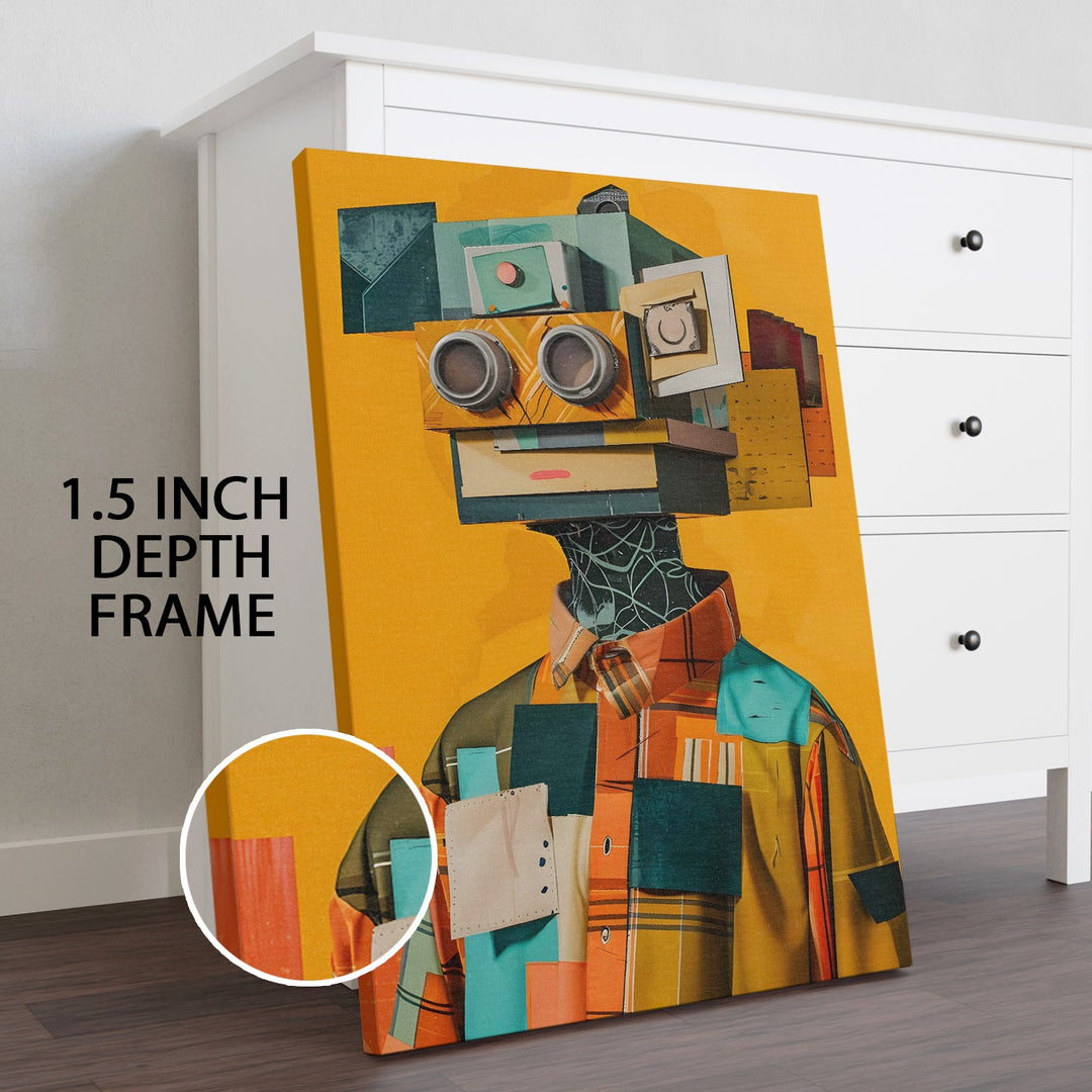 Patchwork Persona Wall Art Painting, HD Canvas Print, Framed, Ready to Hang. (POMWA283)