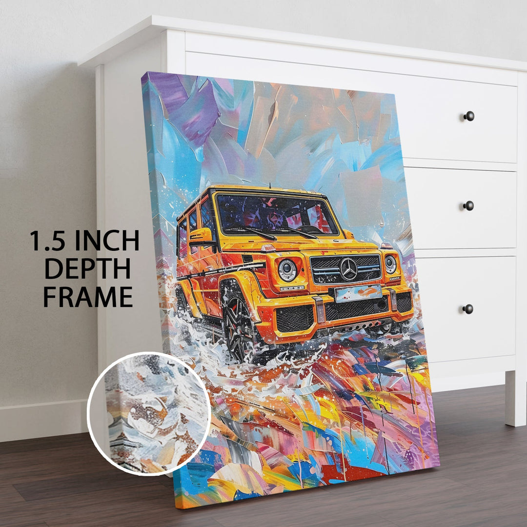 G-Wagon Thunder Wall Art Painting, HD Canvas Print, Framed, Ready to Hang. (POMWA207)